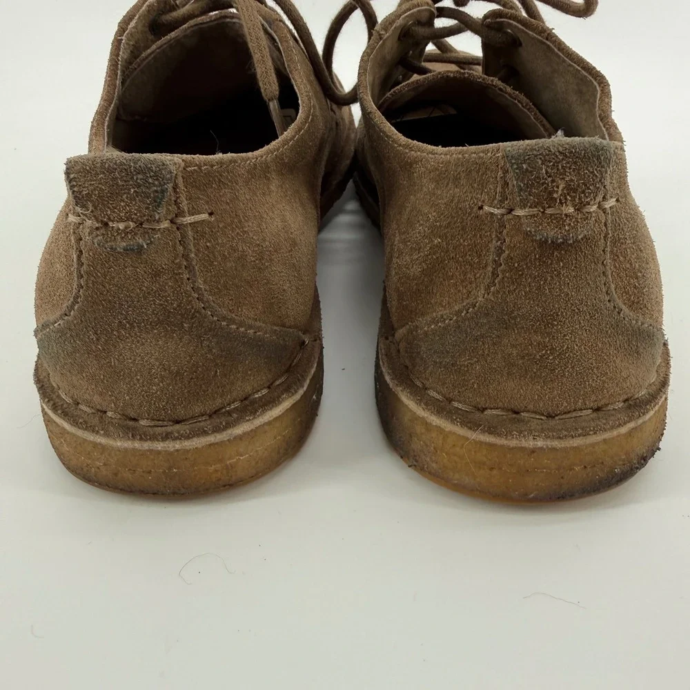 UGG Men's Brown Suede Oxford Shoes Size 8 Sheepskin Lined Lace‎ Up
